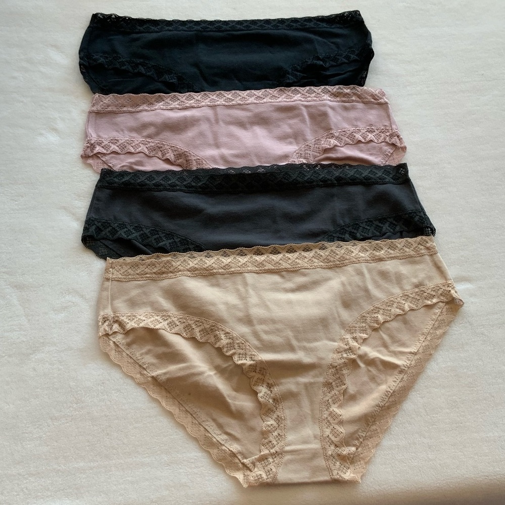 (4) Natori Bliss Cotton Blend Briefs Gem
